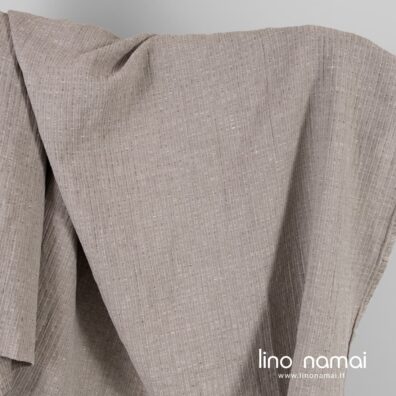 Puslininis audinys rusvai dryžuotas skalbtas