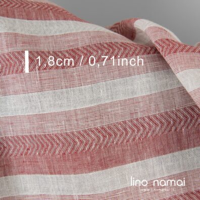 Lino audinys horizontaliomis lygaus pynimo ir „eglutės“ rašto juostomis