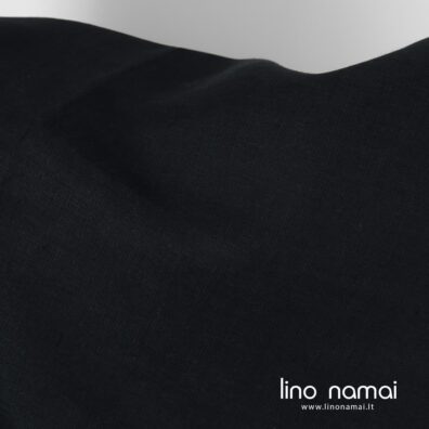 Lininis audinys tamsiai mėlynas su dryželiais tinka drabužiams ir namų tekstilei siūti