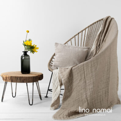 lininis dvipusis pledas.