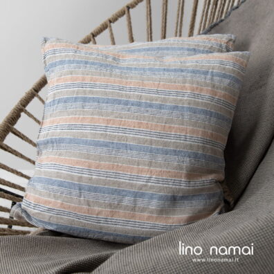 Puslininė patalynė dryžuota, užvalkaliukas pagalvėlei.