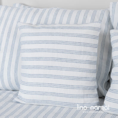 Puslininė patalynė mėlynais dryžiais, pagalvės užvalkaliukas 40cmx40cm.