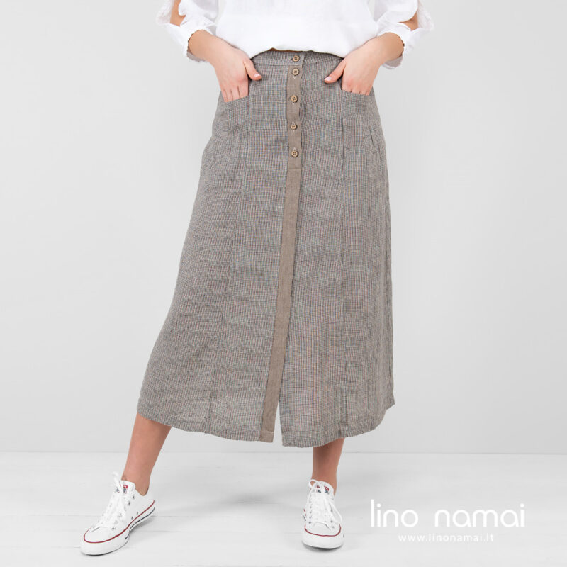 Lininis languotas sijonas.