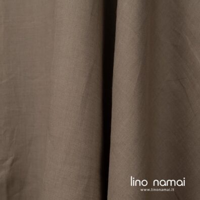 Lininis audinys pilkšvai rusvas 280cm pločio tinka didelio pločio patalynei, užuolaidoms, staltiesėms siūti