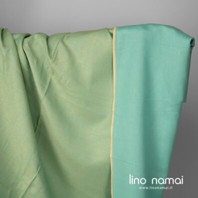 Puslininis audinys žalsvai žydras dvipusis