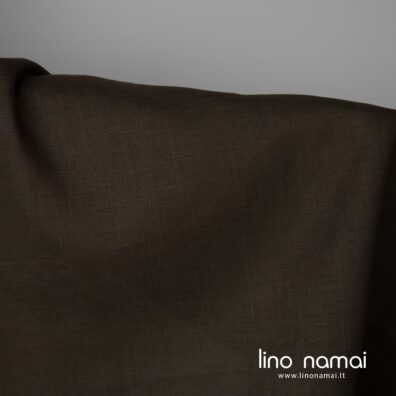 Lininis audinys samanų spalvos tankus, sunkus