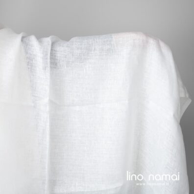 Lininis audinys ryškiai baltas lengvas