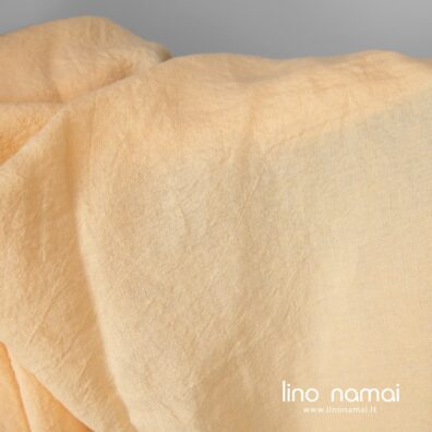 Lininis audinys kreminės spalvos platus skalbtas minkštas švelnus