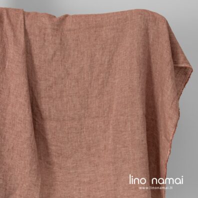 Lininis audinys pilkšvai rudas skalbtas