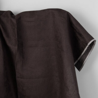 Rudas lininis gėlėtas audinys