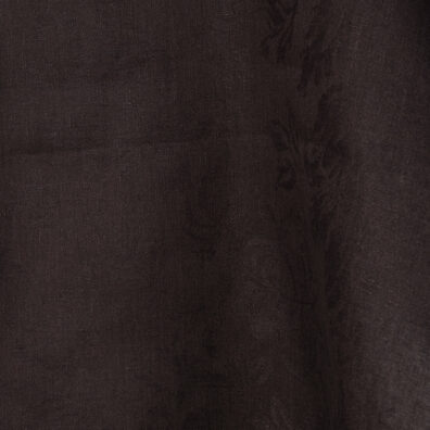 Rudas lininis gėlėtas žakardinis audinys 150cm pločio