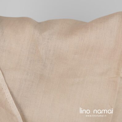 Lininis audinys gelsvai rusvas lengvas tinka drabužiams ir namų tekstilei siūti