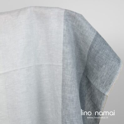 Lininis pilkas audinys melanžinis tinka drabužiams ir namų tekstilei siūti