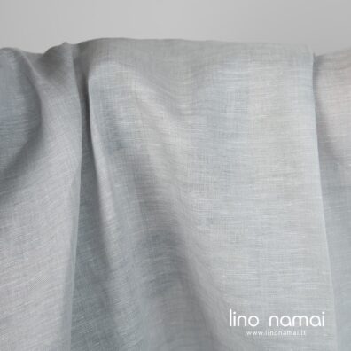 Lininis audinys iš kelių atspalvių pilkų ir baltų verpalų, melanžinis su spalvų perėjimu