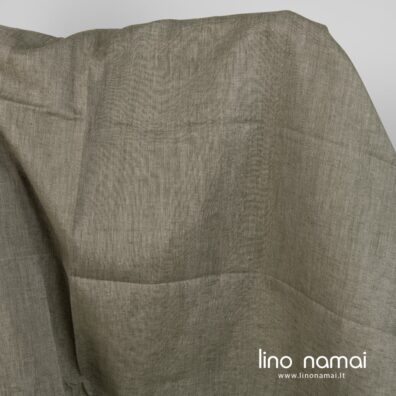 Lininis audinys pilkai žalias