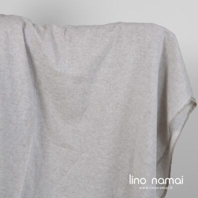 Puslininis audinys pilkai rusvas melanžinis skalbtas