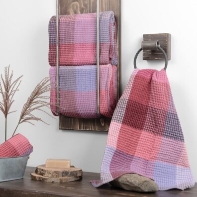 BINGO lininis rankšluostis alyvinės spalvos