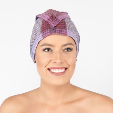 BINGO lininė alyvinės spalvos dušo kepurė