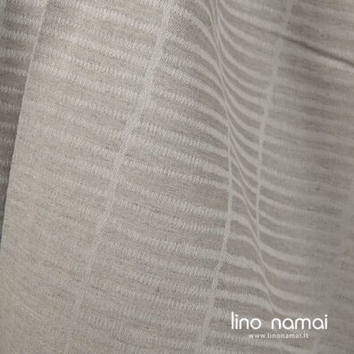 Puslininis audinys pilkas žakardinis