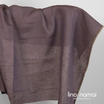 Lininis audinys rudai violetinis lengvas