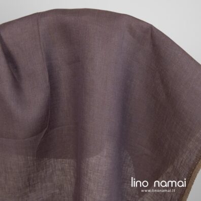 Lininis audinys rudai violetinis lengvas tinka drabužiams ir namų tekstilei siūti
