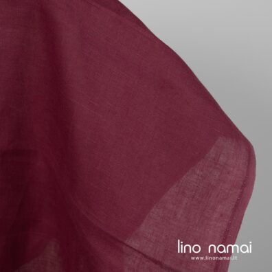 Lininis audinys vyšnių spalvos 150cm pločio
