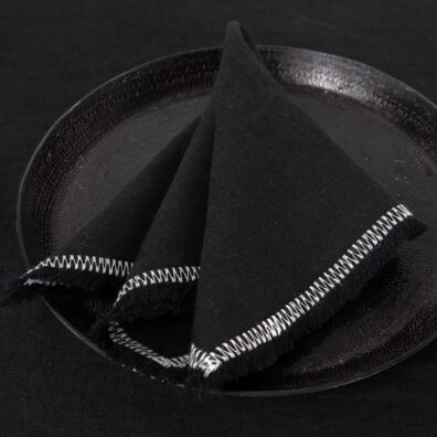 ALBA lininė juoda servetėlė