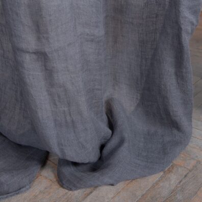 Lininė antracito spalvos užuolaida