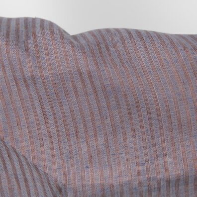 Lininis audinys rudai-melsvai dryžuotas 150cm pločio