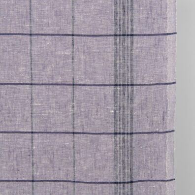 Lininis audinys rankšluostinis violetinis languotas 50cm pločio