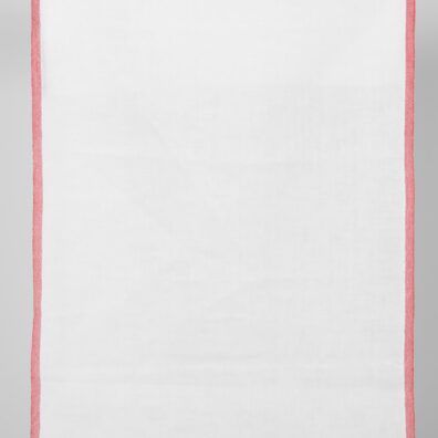 Lininis audinys rankšluostinis baltas raudonu krašteliu