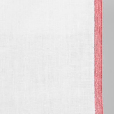Lininis audinys rankšluostinis baltas raudonu krašteliu 50cm pločio