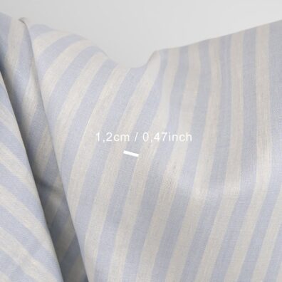 Lininis audinys melsvais dryžiais 150cm pločio