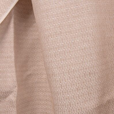 Lininis audinys rusvai raštuotas tinka drabužiams ir namų tekstilei siūti