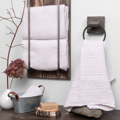 BINGO lininis rankšluostis šviesiai alyvinis