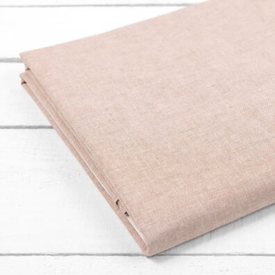 OLDA lino - medvilnės paklodė šviesiai ruda melanžinė paprastai apsiūta