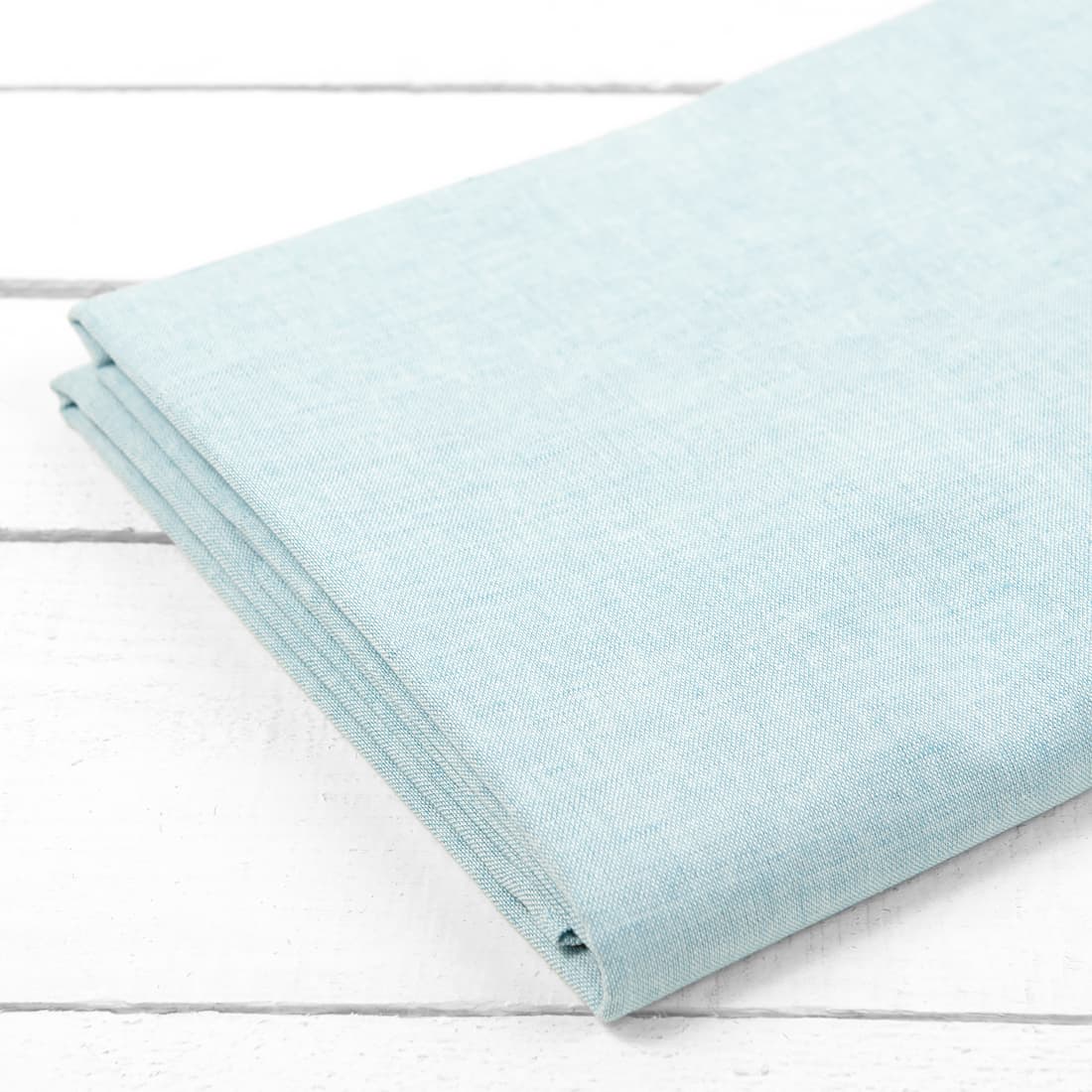 OLDA lino - medvilnės paklodė melsva melanžinė paprastai apsiūta