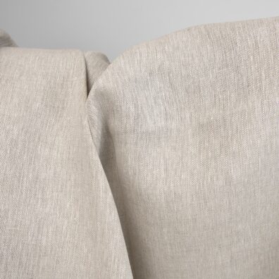 Sunkus lininis audinys šviesiai pilkas eglutės raštu