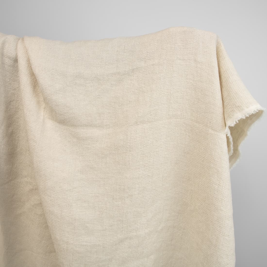 Lino-vilnos audinys rusvas „vaflinis“ skalbtas