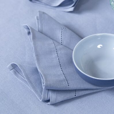 Lino - medvilnės servetėlė mereškuotomis kraštinėmis