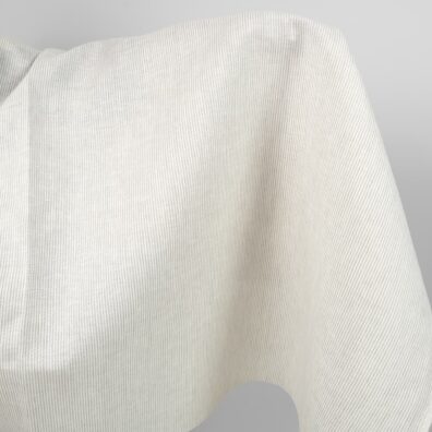 Lininis audinys baltos ir natūralios spalvos dryžiukais