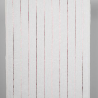 Lininis audinys rankšluostinis raudonais dryžiukais