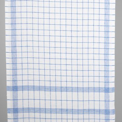 Lininis audinys rankšluostinis mėlynais langeliais