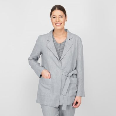 ASHLEY lininis pilkas švarkas