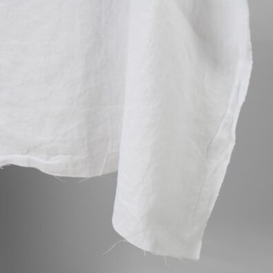 Ryškiai baltas 100% lino audinys skalbtas specialia technologija