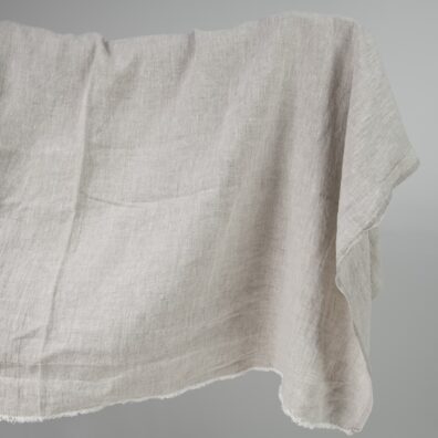 Lininis audinys šviesiai pilkos spalvos skalbtas