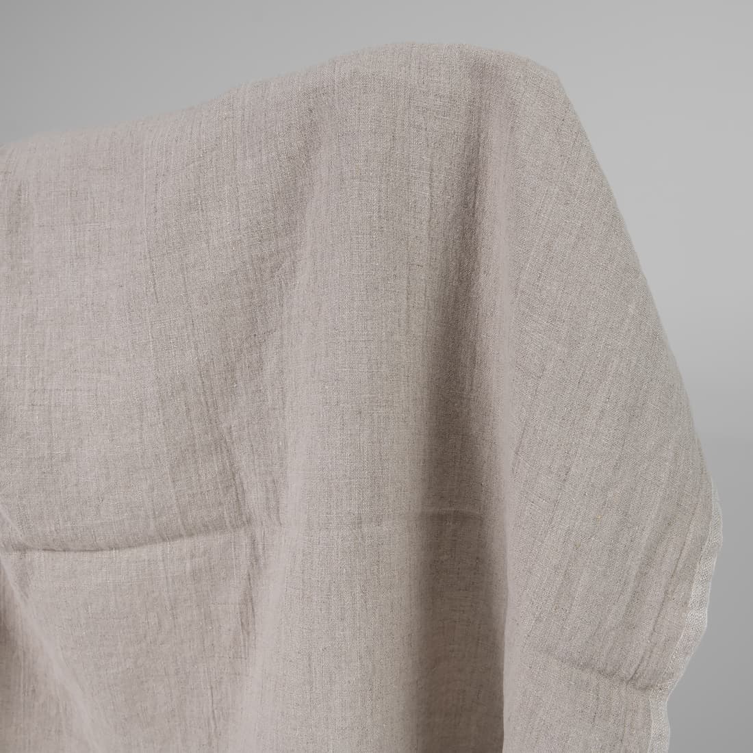 Lininis audinys natūralios spalvos skalbtas, minkštas, švelnus