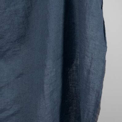 Lino audinys mėlynas melanžinis skalbtas tinka drabužiams ir namų tekstilei siūti