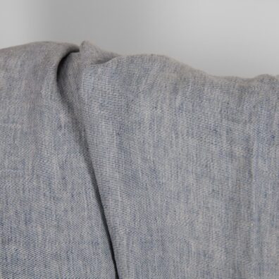Lininis audinys mėlynai pilkas dvipusis skalbtas tinka drabužiams ir namų tekstilei siūti