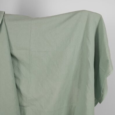 Puslininis audinys akvamarino spalvos skalbtas